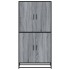 Aparador alto madera de ingeniería gris Sonoma 68x35x139