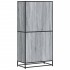 Aparador alto madera de ingeniería gris Sonoma 68x35x139