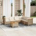 Set sofás de jardín 7 piezas y cojines ratán sintético