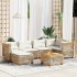 Set sofás de jardín 7 piezas y cojines ratán sintético