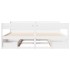 Estructura de cama sin colchón madera maciza blanca 200x200