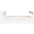 Estructura de cama sin colchón madera maciza blanca 200x200