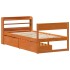 Estructura de cama sin colchón madera maciza marrón 90x190