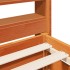 Estructura de cama sin colchón madera maciza marrón 90x190