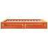 Cama sin colchón madera maciza de pino marrón cera 140x190