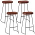 Set de mesa alta y taburetes 5 pzas madera maciza mango y