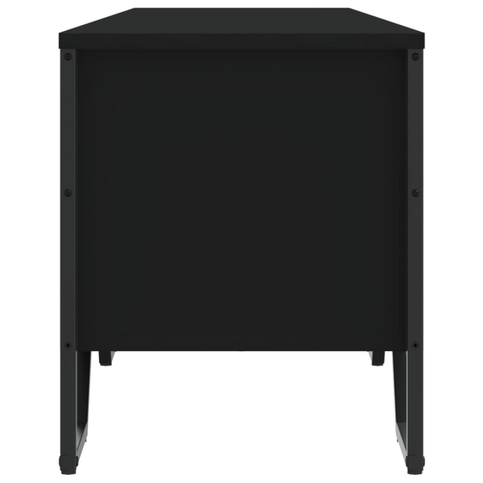 Mueble de TV madera de ingeniería negro 180x34x41