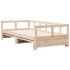 Sofá cama sin colchón madera maciza de pino 80x200
