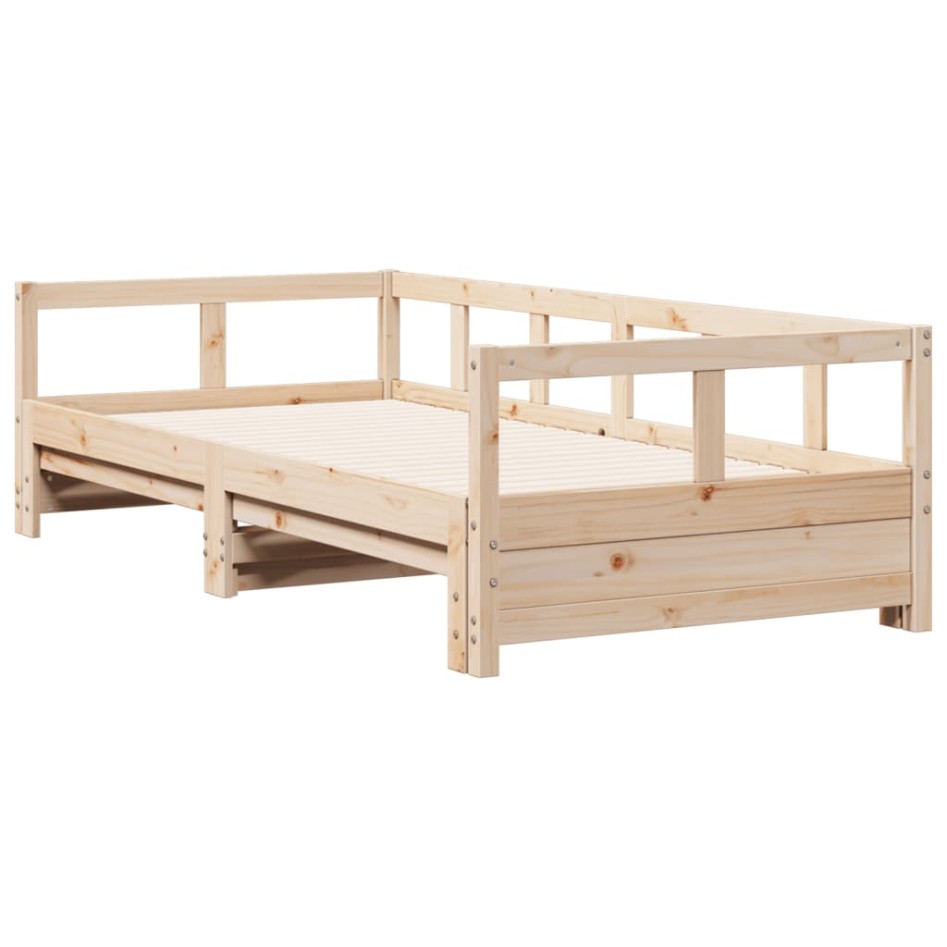 Sofá cama sin colchón madera maciza de pino 80x200