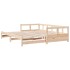 Sofá cama sin colchón madera maciza de pino 80x200