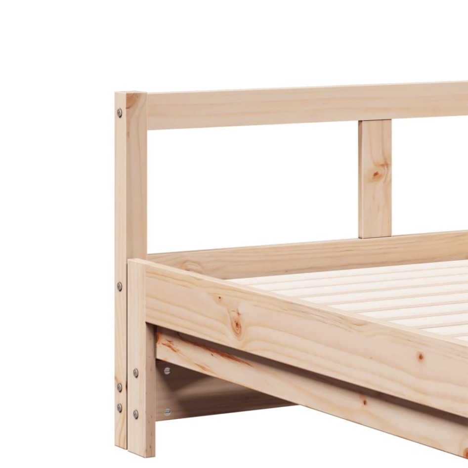 Sofá cama sin colchón madera maciza de pino 80x200