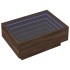 Mesa de centro y LED madera ingeniería marrón roble 70x50x30