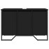 Armario de lavabo de baño madera ingeniería negro 91x35x60