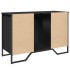 Armario de lavabo de baño madera ingeniería negro 91x35x60
