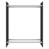 Leñero de vidrio templado negro 80x35x100