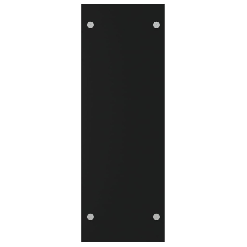 Leñero de vidrio templado negro 80x35x100