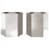 Jardineras hexagonales 2 uds acero inoxidable 46x40x45