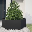 Jardinera hexagonal acero negra 138x120x45 cm