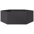 Jardinera hexagonal acero negra 138x120x45
