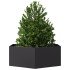Jardinera hexagonal acero negra 138x120x45