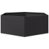 Jardinera hexagonal acero negra 138x120x45