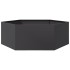 Jardinera hexagonal acero negra 138x120x45