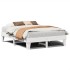 Estructura de cama sin colchón madera de pino blanca 150x200