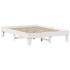 Estructura de cama sin colchón madera de pino blanca 150x200