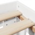 Estructura de cama sin colchón madera de pino blanca 150x200