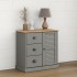 Aparador con cajones VIGO madera maciza pino gris 78x40x75