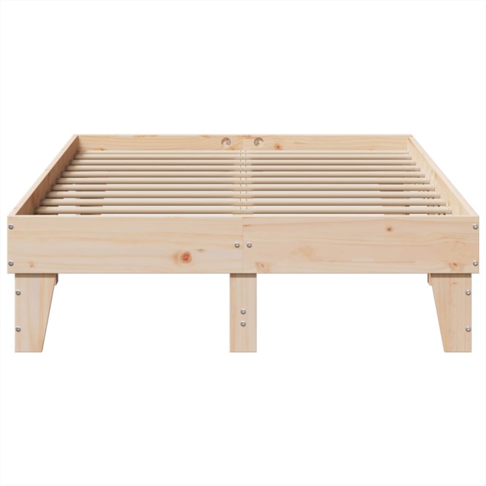 Estructura de cama sin colchón madera de pino maciza 120x200