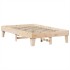 Estructura de cama sin colchón madera de pino maciza 120x200