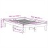 Estructura de cama sin colchón madera maciza marrón 135x190