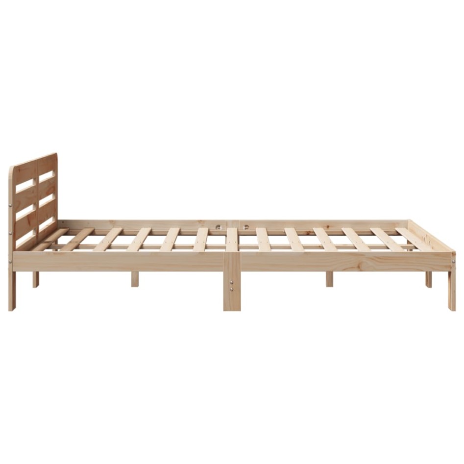 Estructura de cama sin colchón madera de pino maciza 120x200