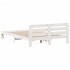 Estructura de cama sin colchón madera de pino blanca 140x200