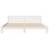 Cama sin colchón madera maciza de pino blanca 180x200