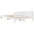 Estructura de cama sin colchón madera maciza blanca 120x190