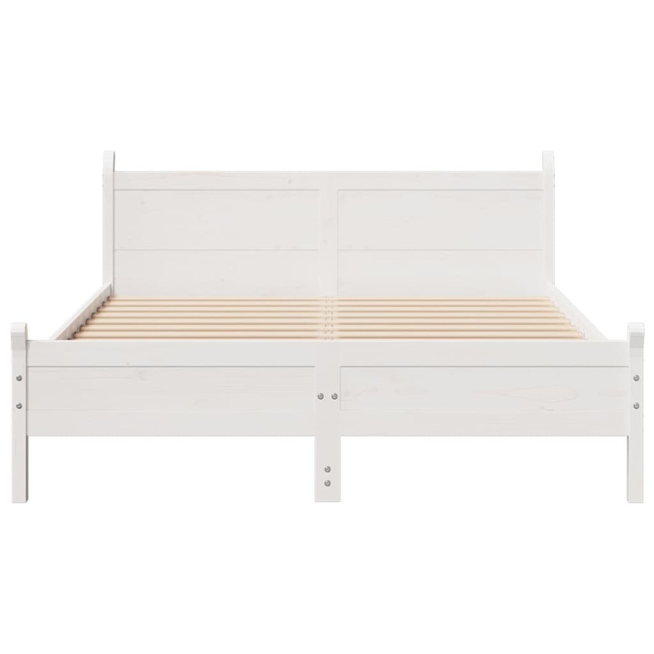 Estructura de cama sin colchón madera maciza de pino 160x200