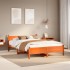 Cama sin colchón madera maciza pino marrón cera 150x200