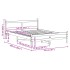 Cama sin colchón madera maciza pino marrón cera 150x200