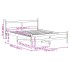Estructura de cama sin colchón madera de pino blanca 140x200