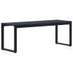 Banco de jardín 120,50 cm tablero PS negro