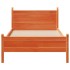 Cama sin colchón madera maciza de pino marrón cera 100x200