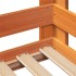 Cama sin colchón madera maciza pino marrón cera 80x200