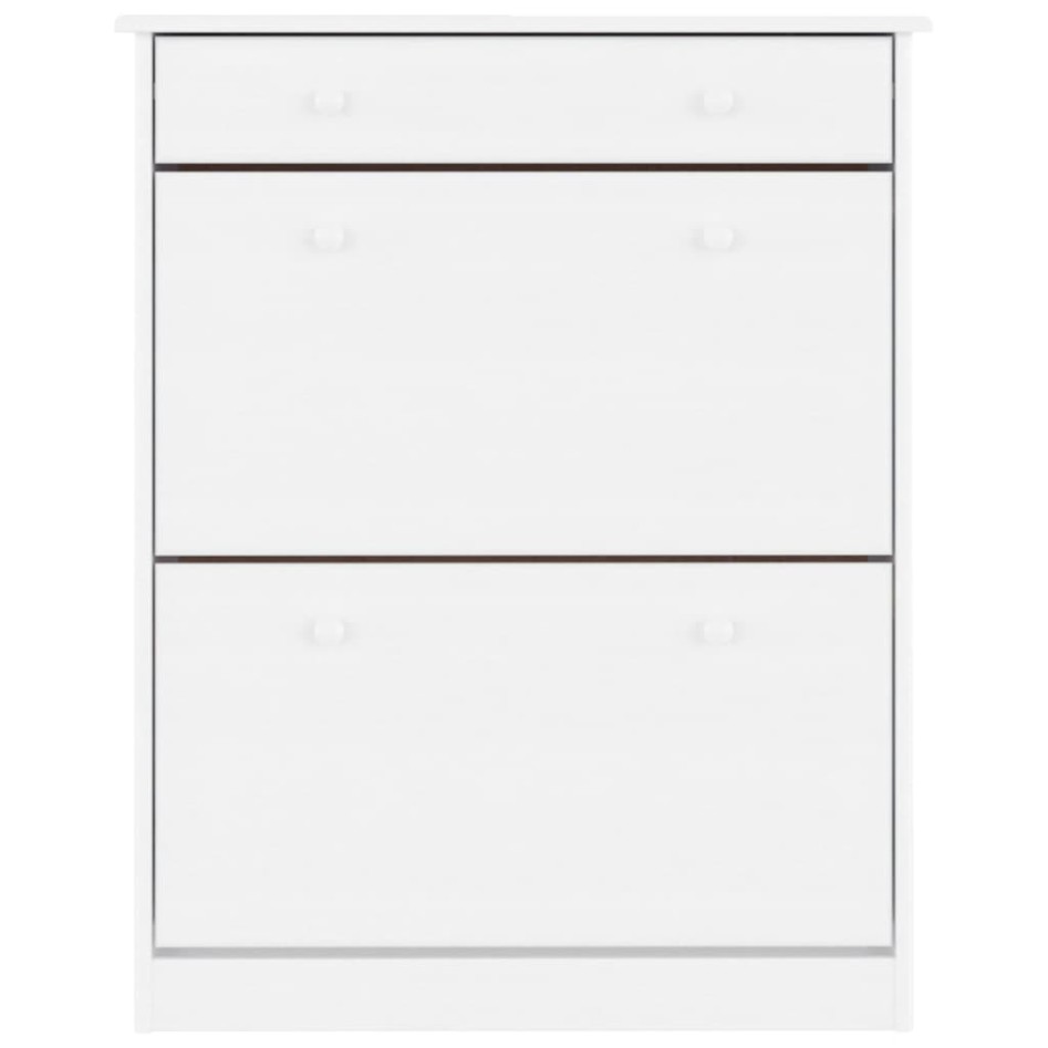 Mueble zapatero ALTA madera maciza de pino blanco 77x35x96