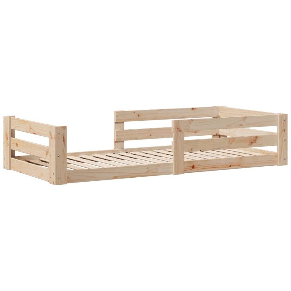 Estructura de cama sin colchón madera maciza pino 75x190
