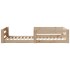 Estructura de cama sin colchón madera maciza pino 75x190