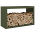 Leñero de acero verde 100x40x80