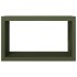 Leñero de acero verde 100x40x80