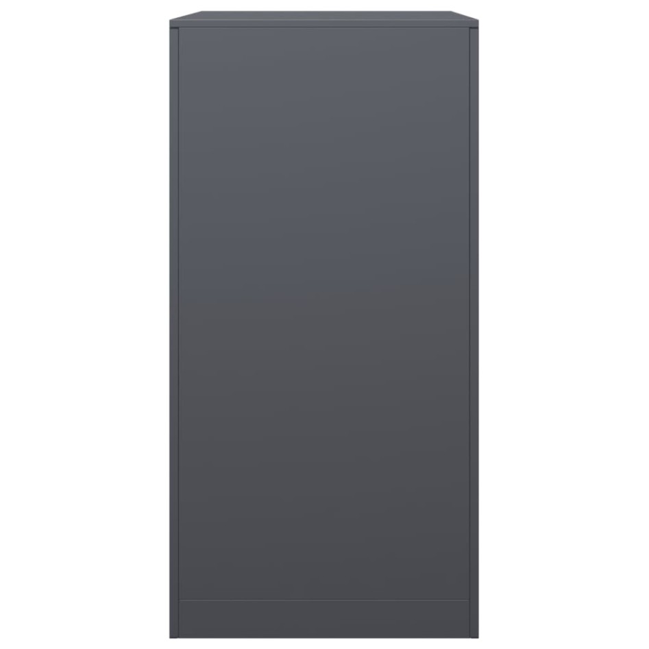 Leñero de acero gris antracita 60x40x80